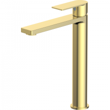 Vitruvius Tiber Single lever high basin mixer,w/o pop-up waste DR brass Brushed Gold